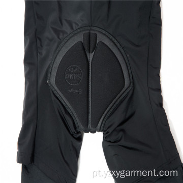 CC03-Calça de ciclismo masculina negra com almofada